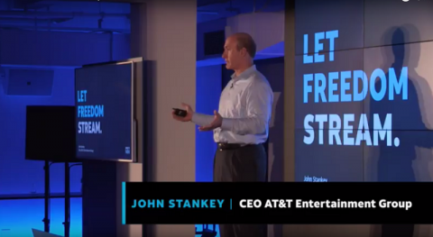 DirecTV Now Launch Press Conference AT&T John Stankey - 800px (AT&T) AT&T's John Stankey speaks at the launch announcement of DirecTV Now on Nov. 28, 2016. Image: AT&T / YouTube
