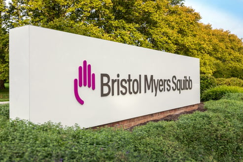 Bristol Myers Squibb alternate view sign (new logo 2020)