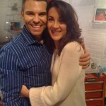 Makeup artist Nathan Johnson with a guest