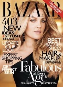 drew barrymore on harper's bazaar