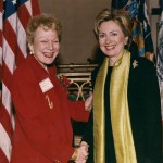 Norma Lee and Hillary Clinton at Women in PR meeting