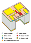 The sensor s functional components are revealed in this cross section.