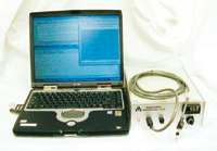 Figure 4. The typical full laboratory instrument is notebook CPU based. This provides a development environment for the voltammetry as well as the associated chemometrics.