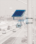  This solar-powered SpeedInfo sensor is one of 300 measuring traffic speeds in the San Francisco area. (Photo: Business Wire)