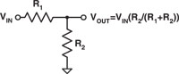 Figure 2. You can derive a passive filter by starting from a resistive voltage divider