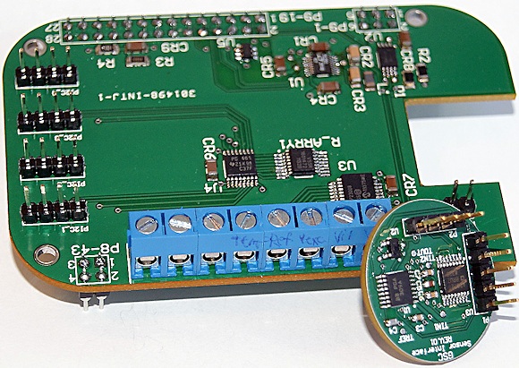 Fig 2: A Cape and Sensor Interface developed for the BeagleBone Black intended for digital sensor applications.