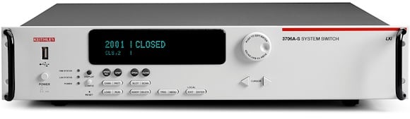 Figure 4: The Model 3706A System Switch/Multimeter supports up to 360 thermocouple channels in a single 2U chassis.