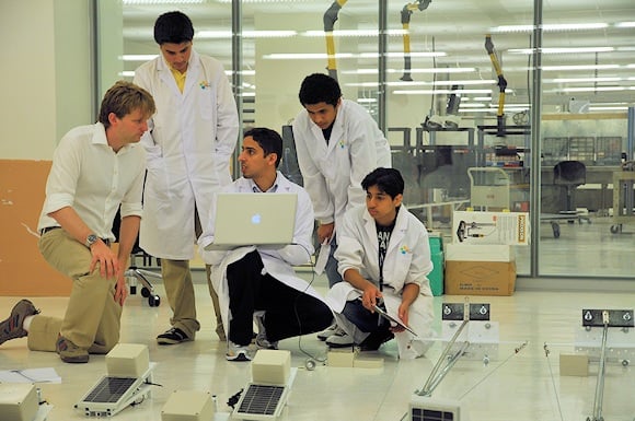 Fig. 1: A wireless sensor network on the lab floor.