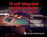 Li-Ion Battery Manager Monitors Up To 256 Cells In Series