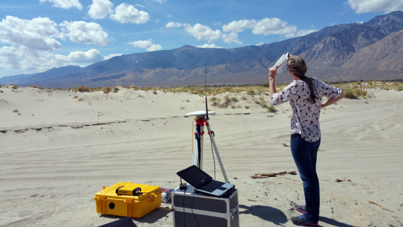 Fig. 2: Formation Environmental, a Boulder-based environmental consulting firm, looks at the effect of dust emissions on the Salton Sea floor.