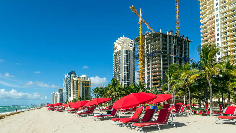 skyscraper at Sunny Isles Beach in Miami, Florida 
