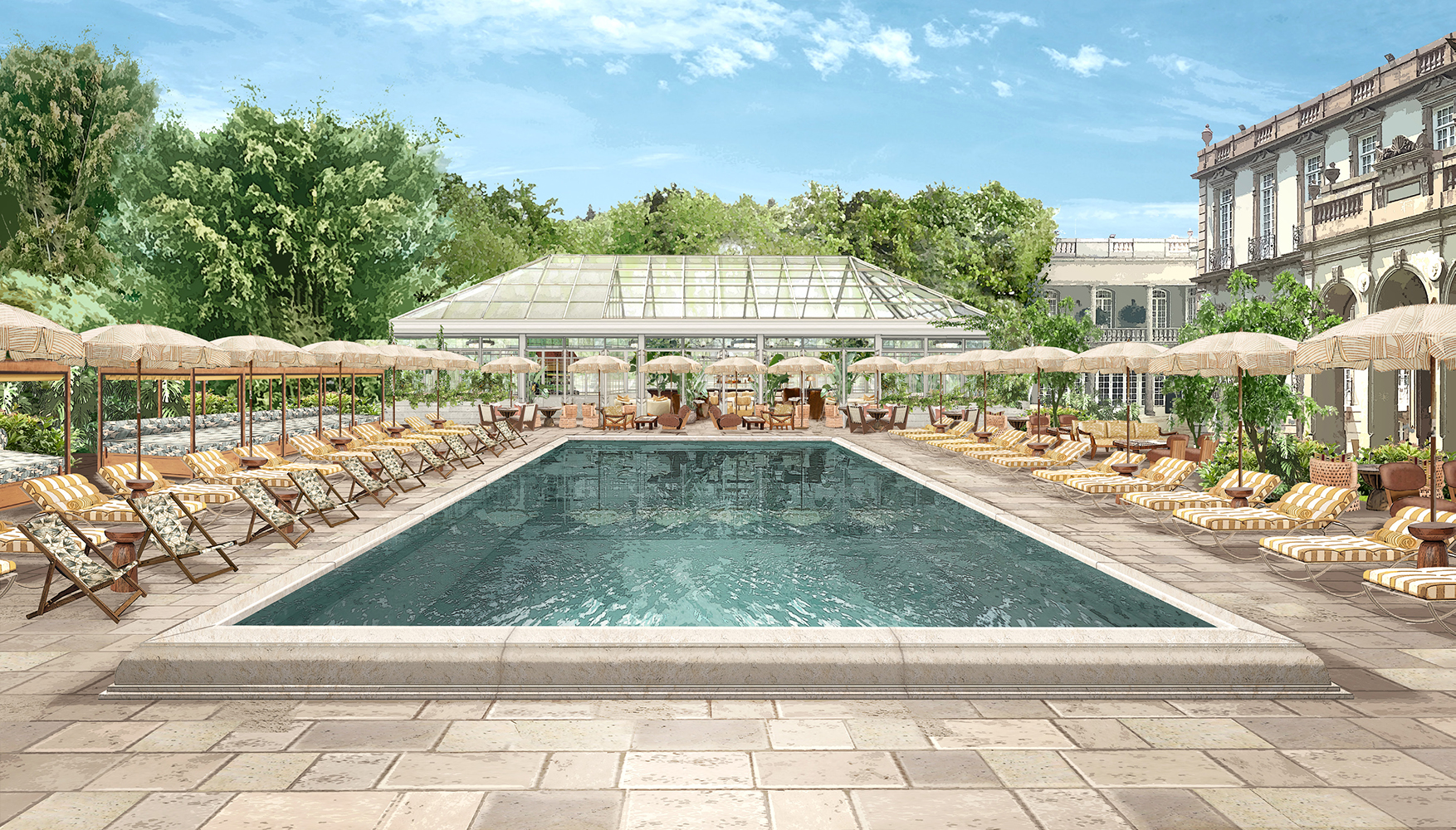 The Mexico City SoHo House grounds will be anchored by an outdoor pool