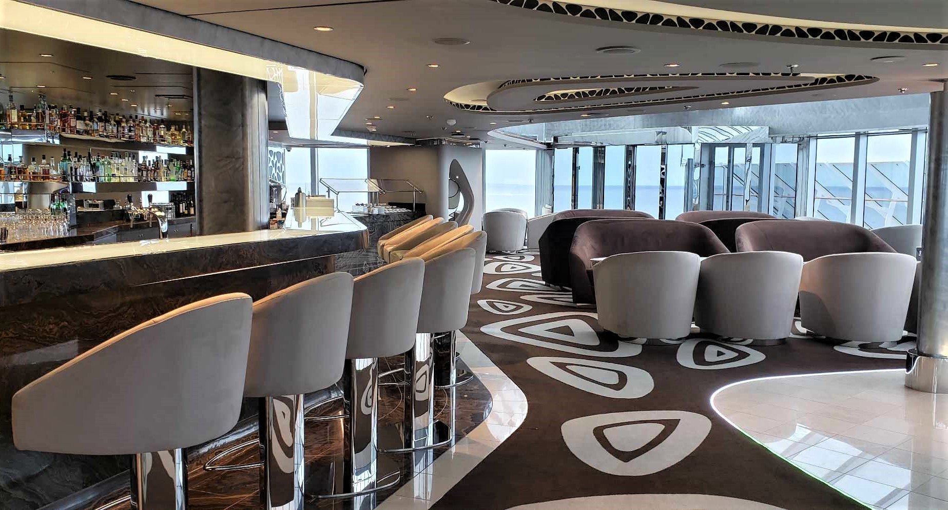MSC Yacht Clubs Top Sail Lounge on MSC Seascape Photo by Susan J Young