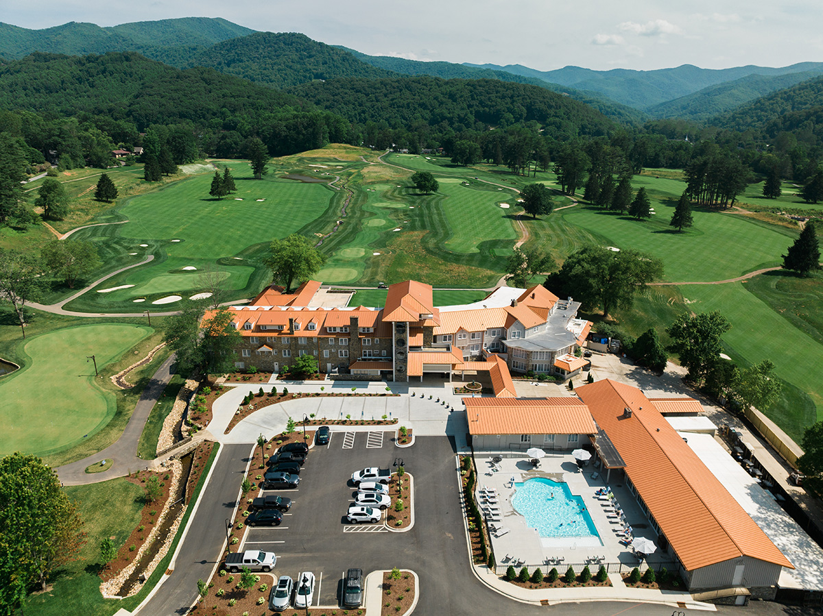 Aerial view of the Waynesville Inn  Golf Club