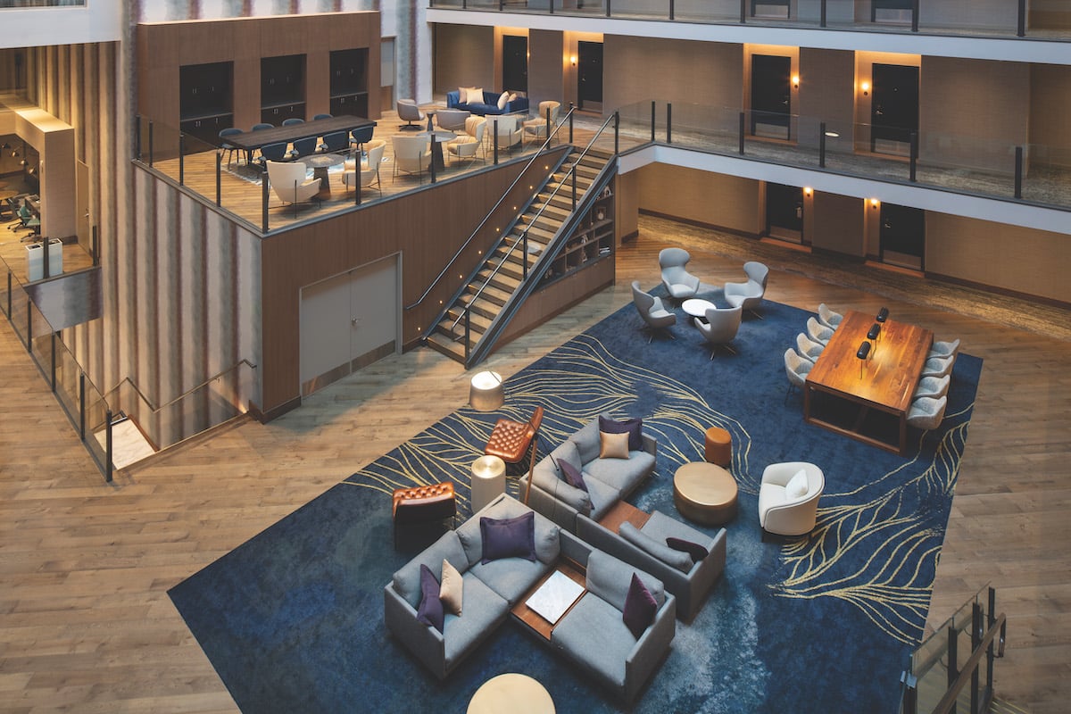 Hotels are turning their lobbies into multipurpose flexible spaces that can be used for multiple functions