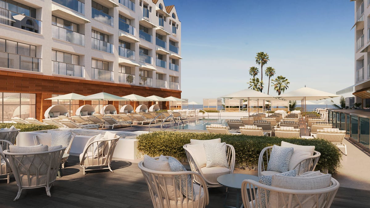 Regent Santa Monica Beach pool deck