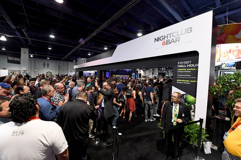 Hundreds of guests enter the 2019 Nightclub  Bar Show