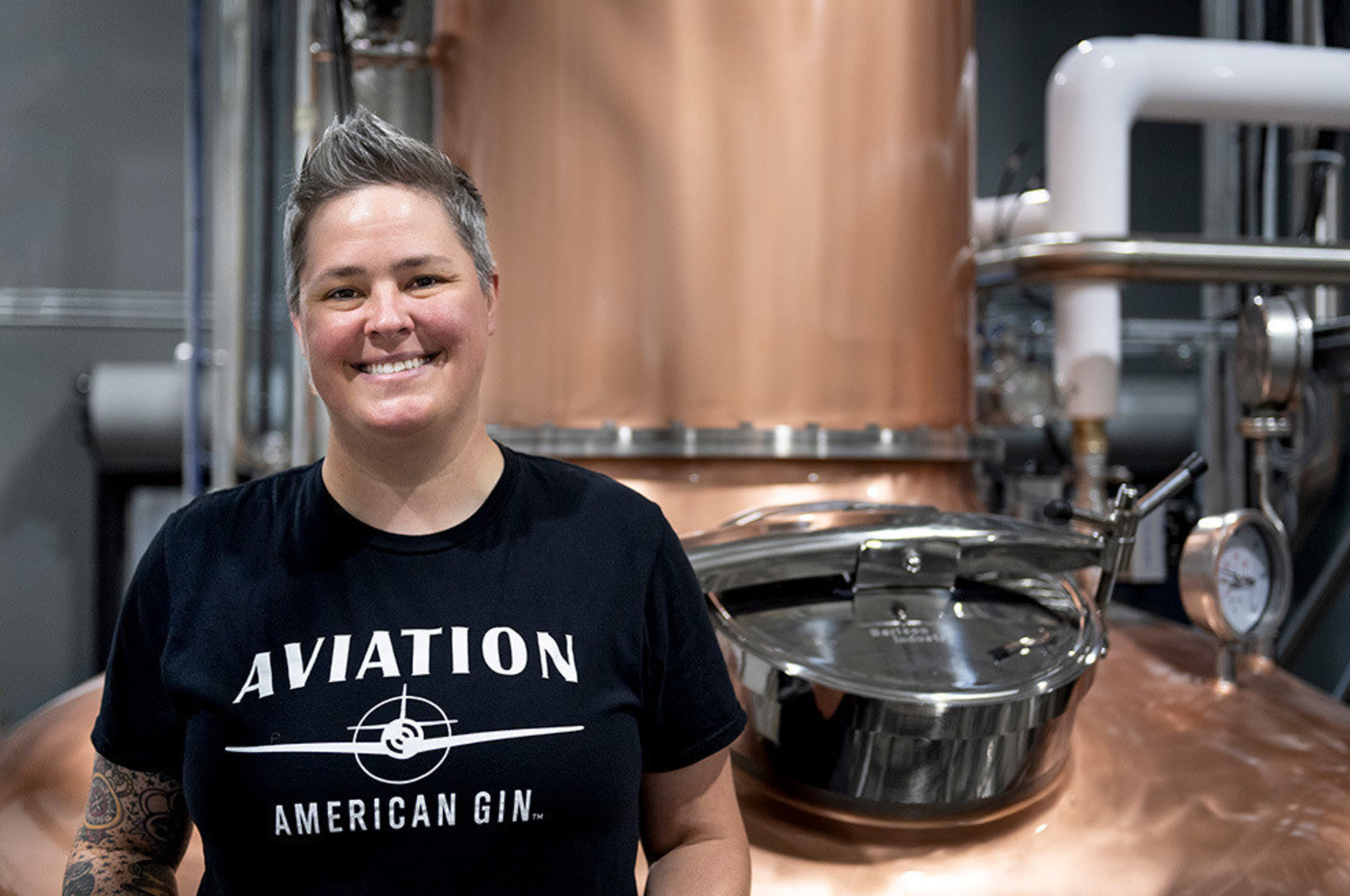 Aviation American Gin Distillery Director Hollie Stephenson