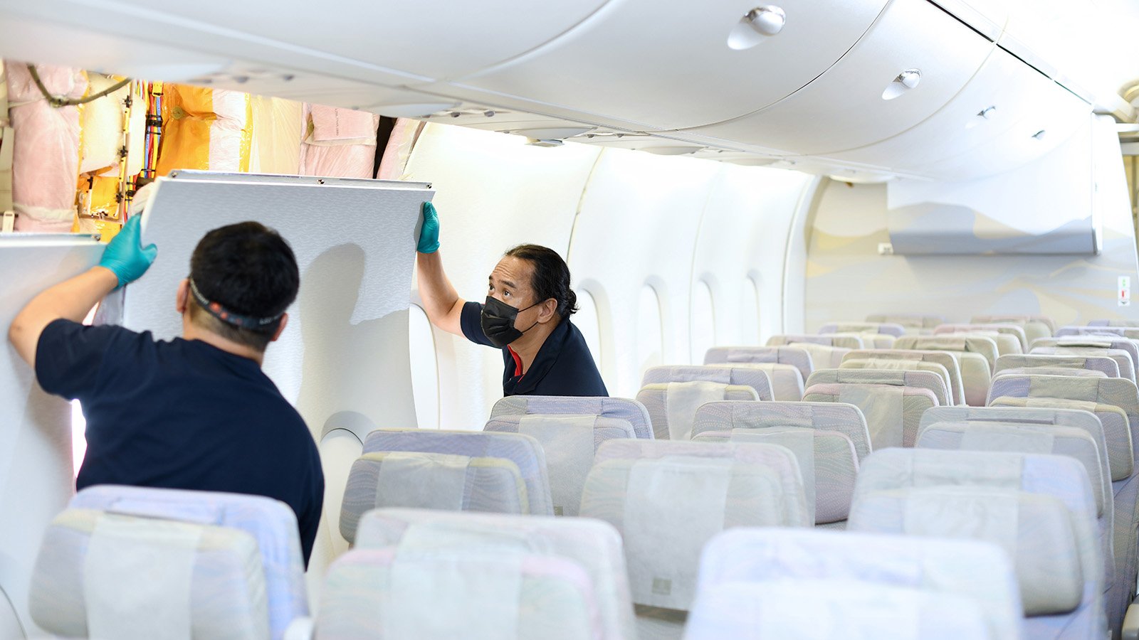 Emirates cabin retrofit trials