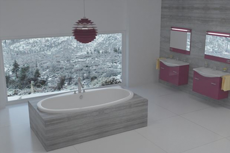 Snow bathtub