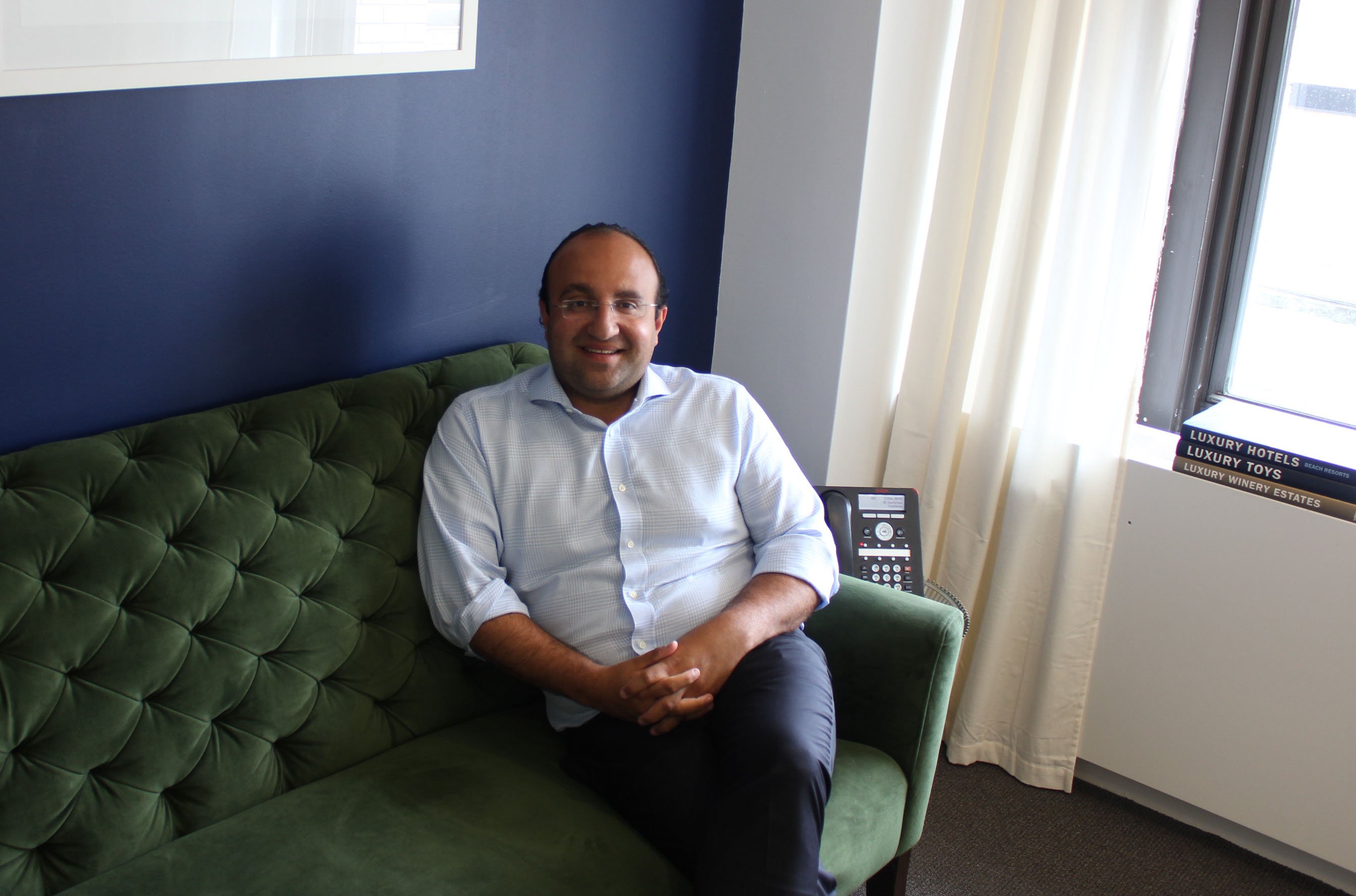 Steven Kamali of Hospitality House in his New York office