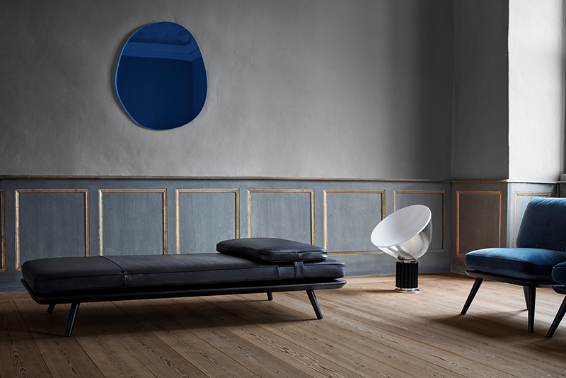 Spine lounge petit and Spine daybed were designed by Space Copenhagen 