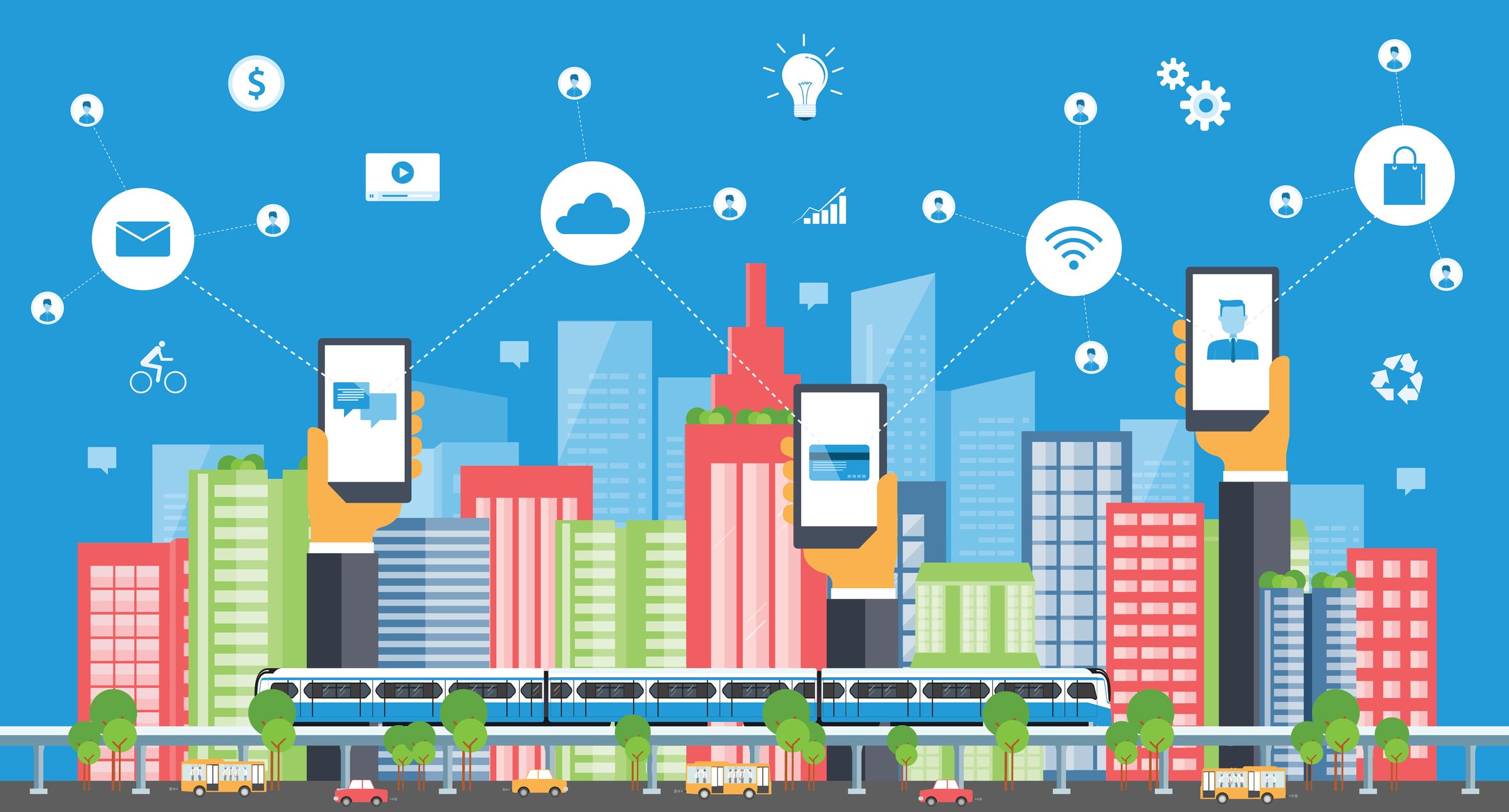 The connectivity of a smart city