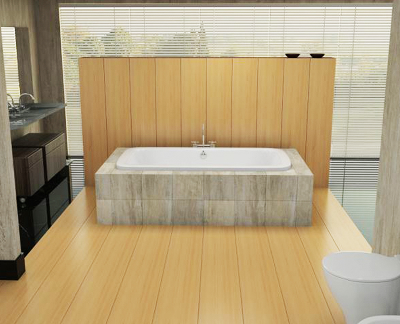 Nerrisa is a rectangle drop-in tub with center drain that comes with or without Airbath