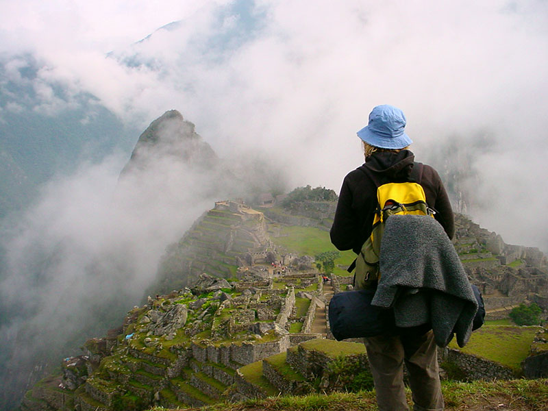 Girl Watching Machu Picchu