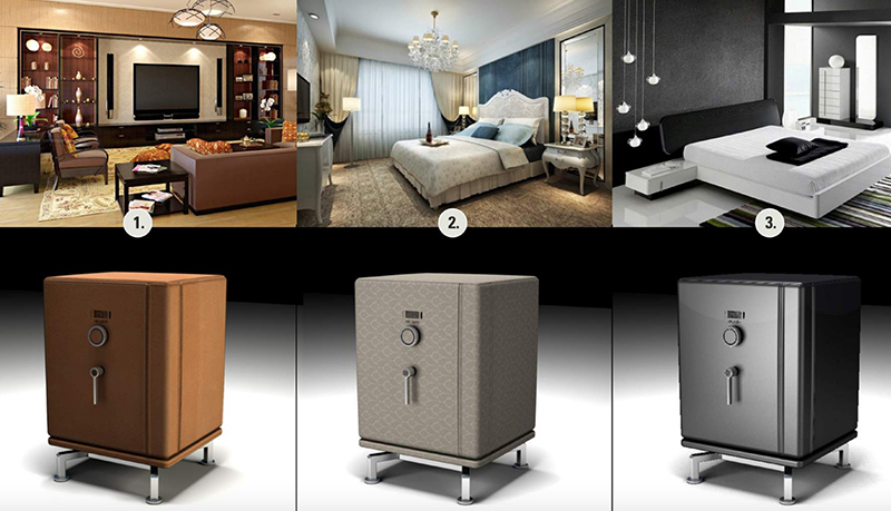Design-wise the safes use such materials as wood and leather and fine craftsmanship The safes can be also customized