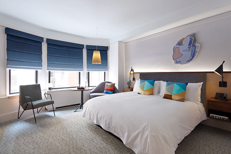 A guestroom of The James New York NoMad