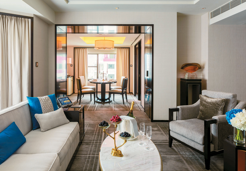 Beijing Suites at The Peninsula Beijing are adorned with modern decorations and have large living and dining areas