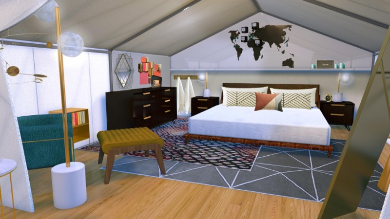 Rendering of Safari Tent at Coachella 