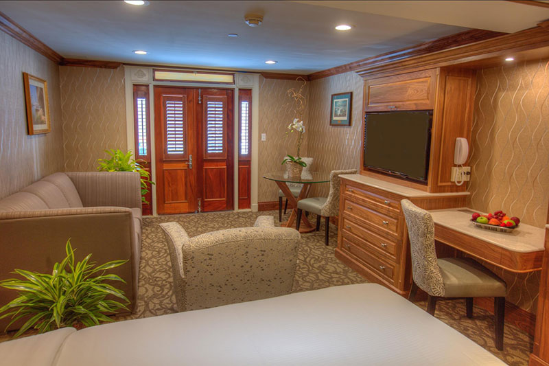 Luxury suite onboard the American Queen