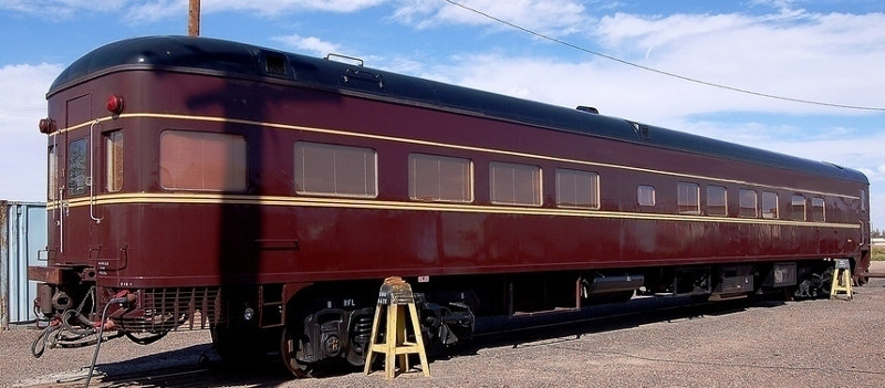 Exterior of luxury train car from Americas Trains Inc 