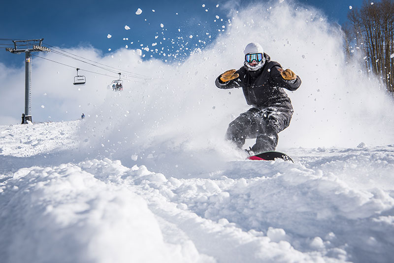 Snowboarder at Crested Butte in Colorado