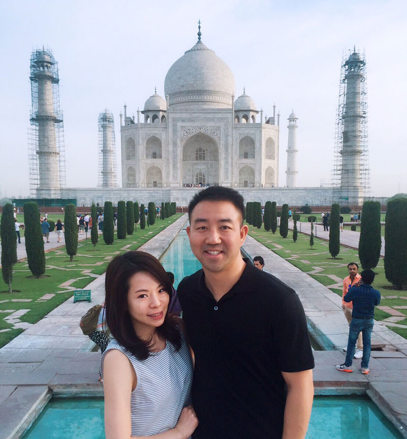 Craig Hsu in front of the Taj Mahal