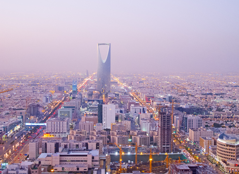 The Kingdom Tower in Riyadh Saudi Arabia