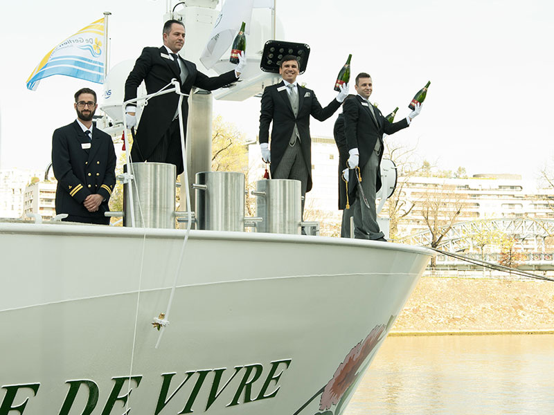 Christening ceremony of Uniworld Boutique River Cruise Collections new SS Joie de Vivre