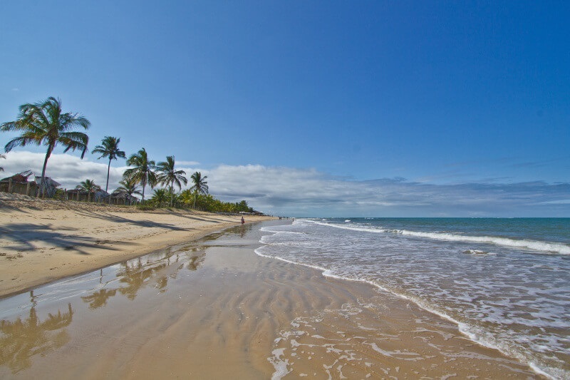 View of Bahia Beach in Trancoso Brazil 
