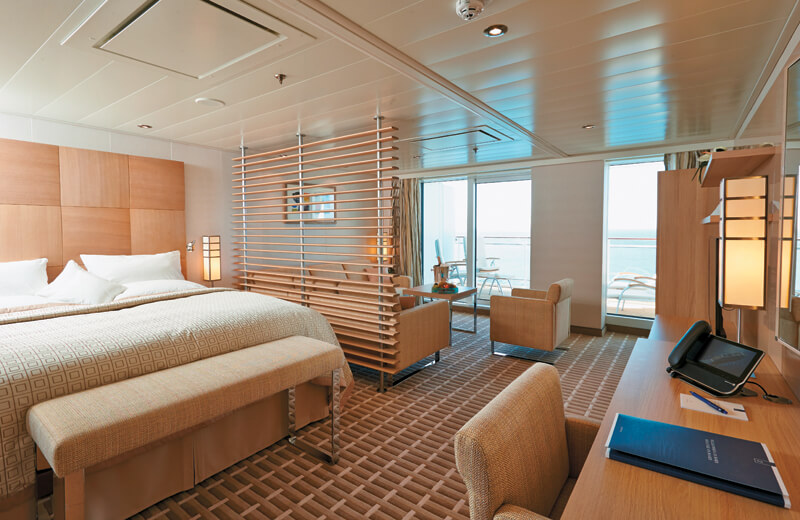 Top suites on Europa 2 have butler service while all suites come with 24-hour in-suite service Seen here is the Grand Suit