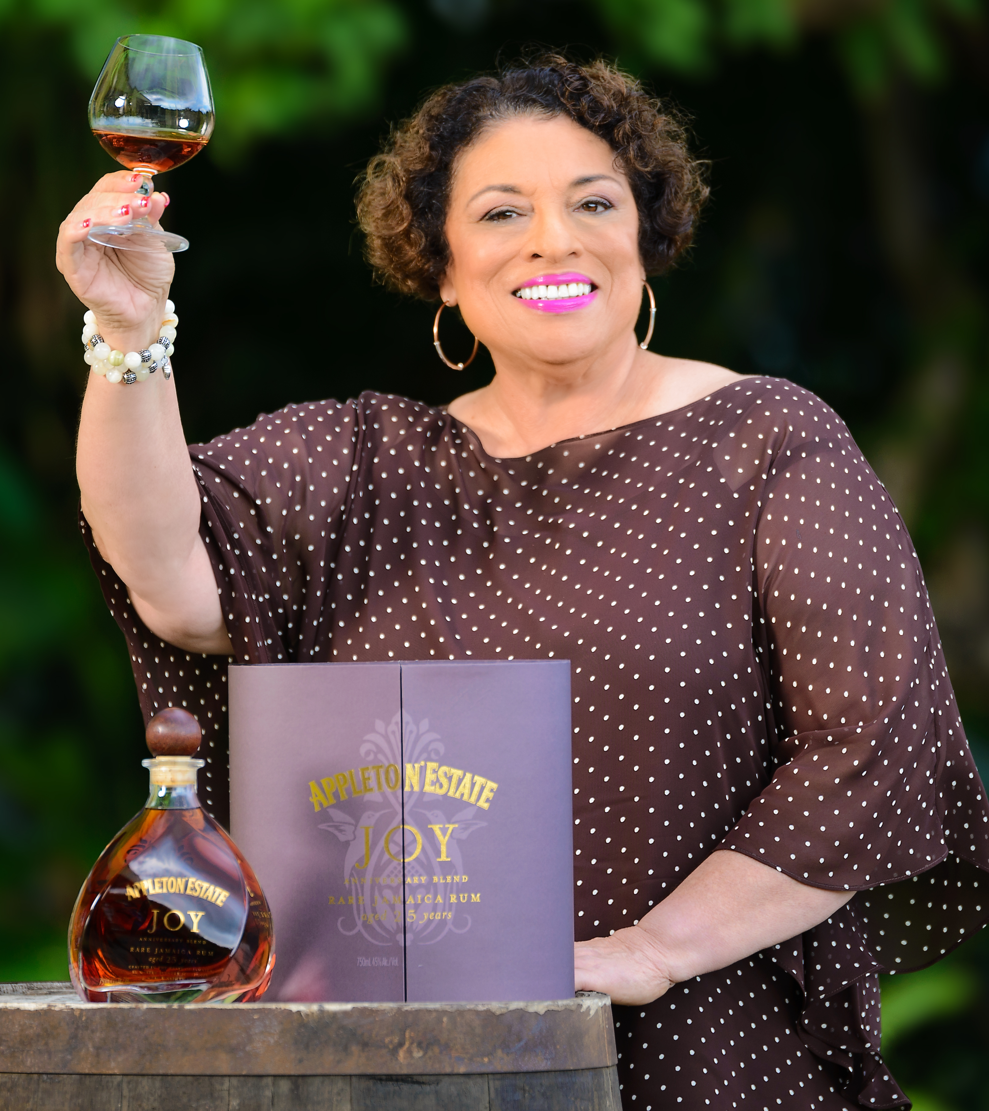 Joy Spence with her special Joy rum from Appleton