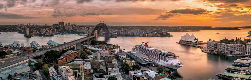 Four Seasons Hotel Sydney located in a harbor-side neighborhood overlooks the Sydney Harbour and other landmarks like Sydne
