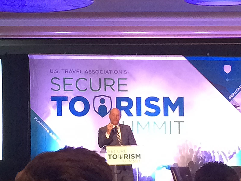 Ari Fleischer speaks at the US Travel Associations inaugural Secure Tourism Summit