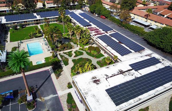 The hotel installedaphotovoltaicsystem by Sky Power Solar with solar modules from Mitsubishi Electric US potentially