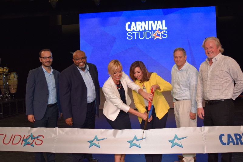 Ribboncutting Carnival Studios Christine Duffy Editorial Use Only Photo by Carnival Cruise Line