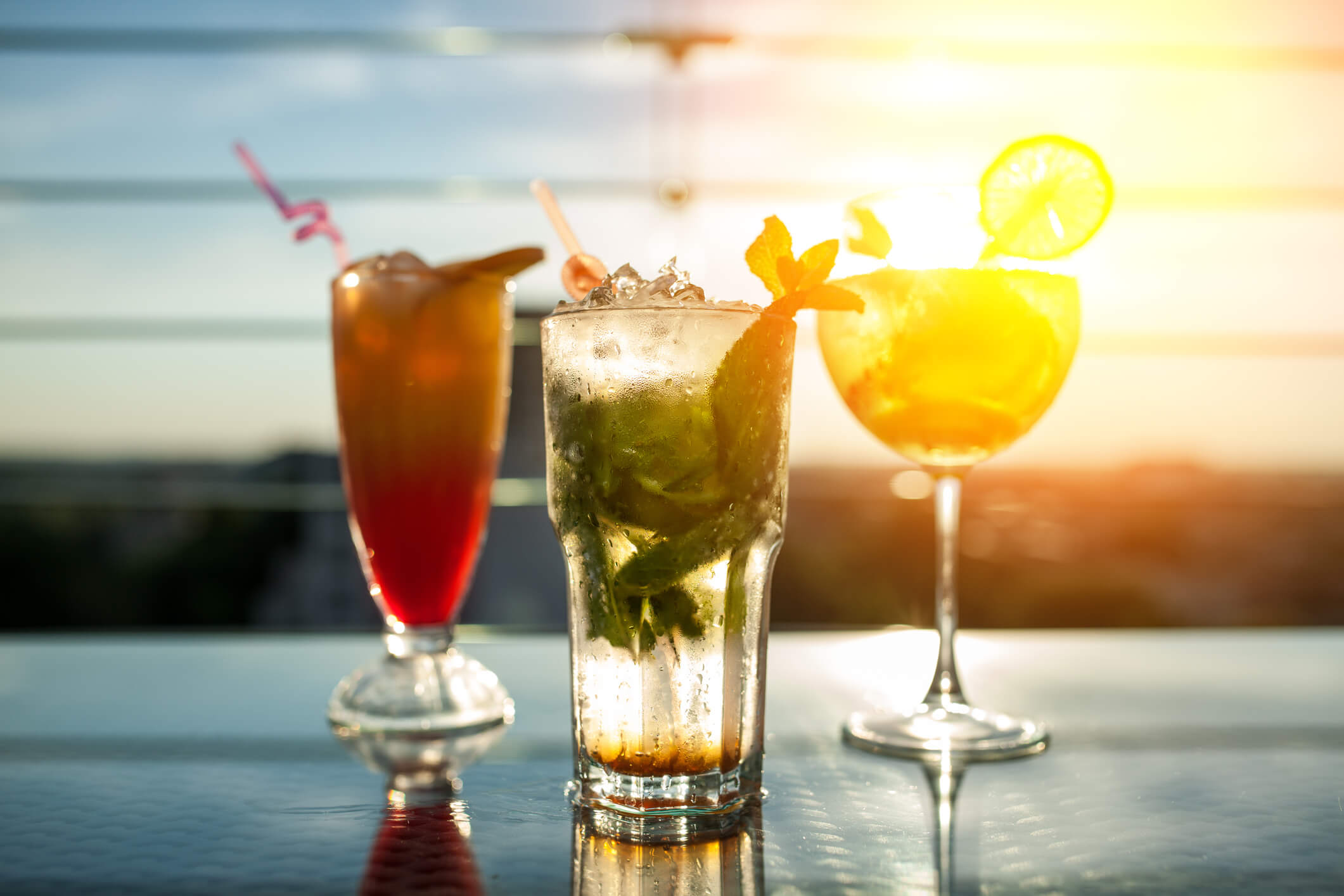 Fresh summer cold alcohol drinks