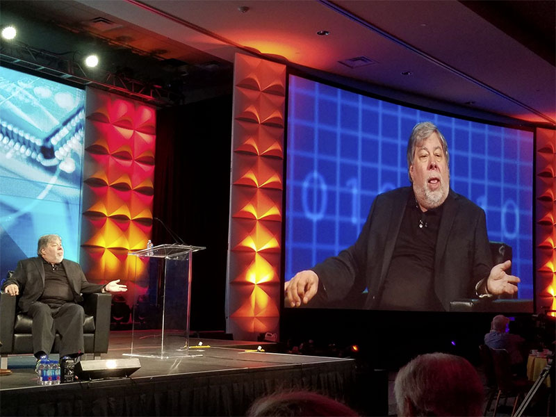 Steve Wozniak delivers the keynote address at the Travel Leaders Network 2017 International Conference