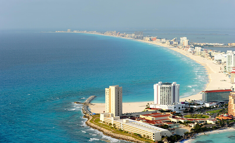 Aerial on Cancun 