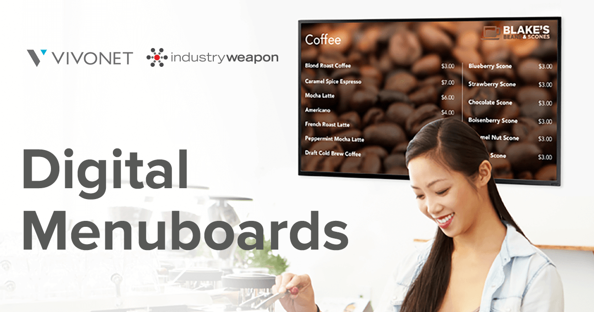 Vivonet partners with Industry Weapon for digital menu board integration